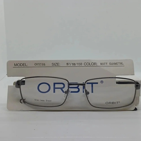 NWT MEN'S ORBIT EYEGLASS FRAMES 5598 MATTE BLACK - Picture 1 of 3